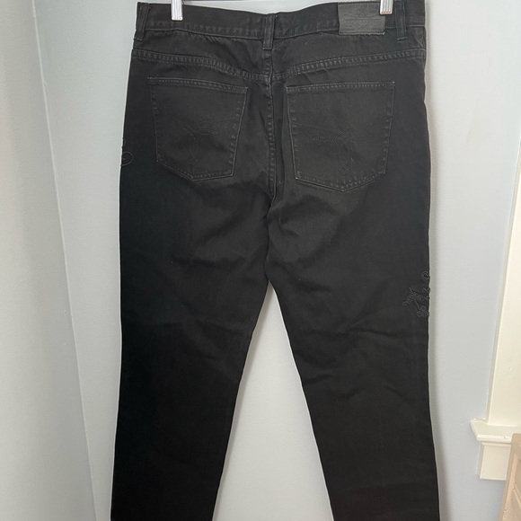 Classic Black Straight Leg Denim Jeans - Picture 2 of 15